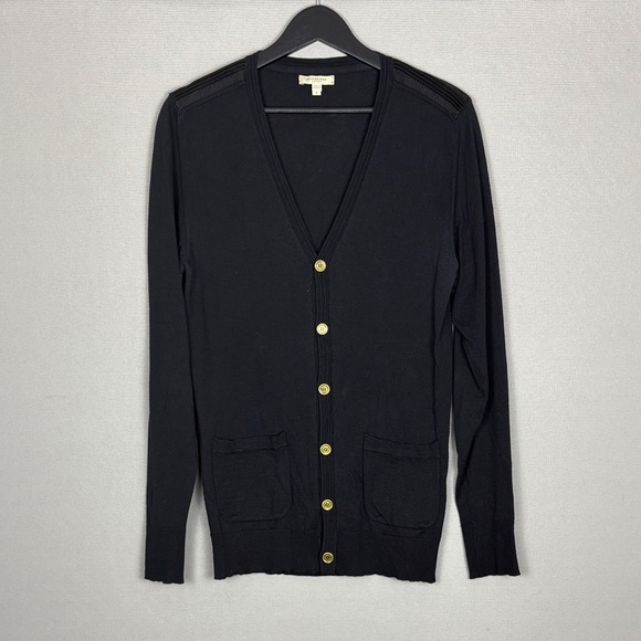 Burberry London Men's Black Wool Cardigan Sweater - Picture 1 of 8